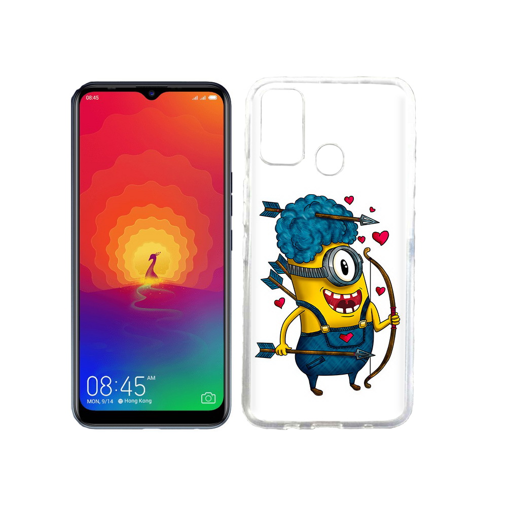 

Чехол MyPads Tocco для Tecno Spark 4 Миньон купидон, Прозрачный, Tocco