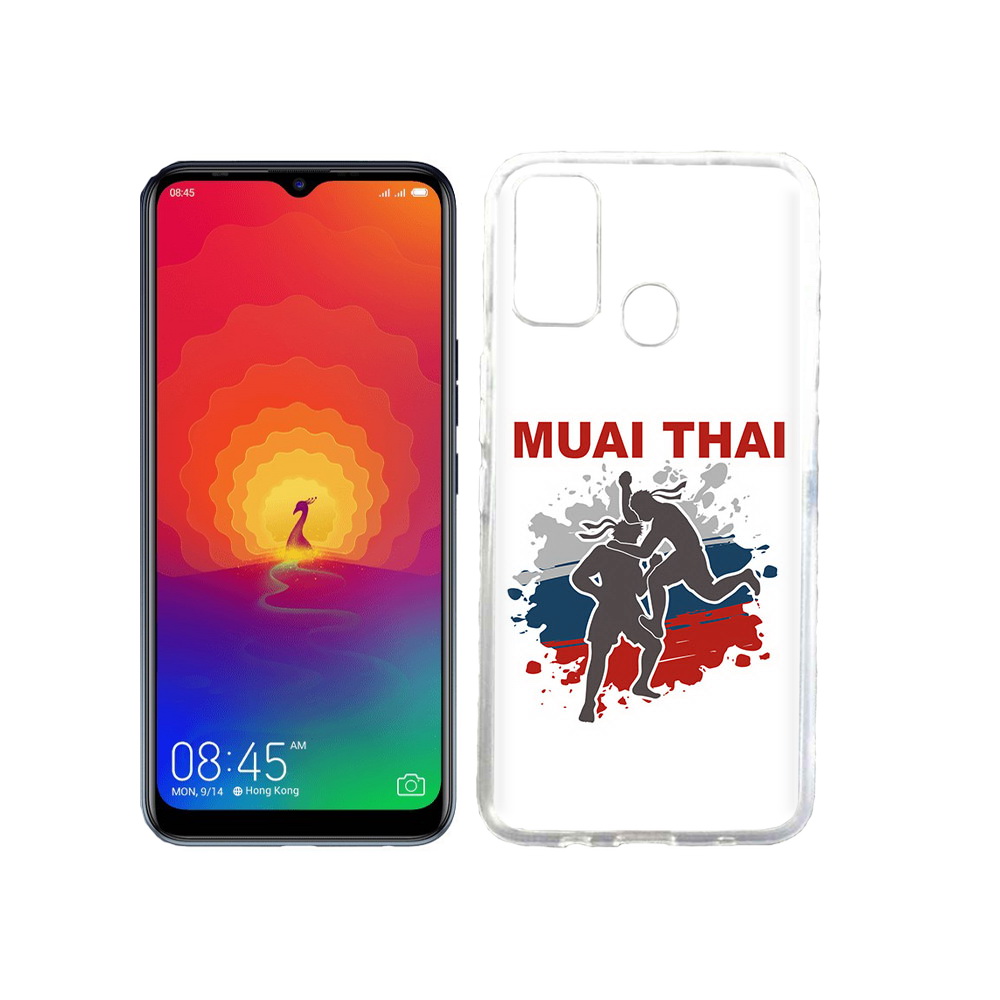 

Чехол MyPads Tocco для Tecno Spark 4 Муайтай, Прозрачный, Tocco