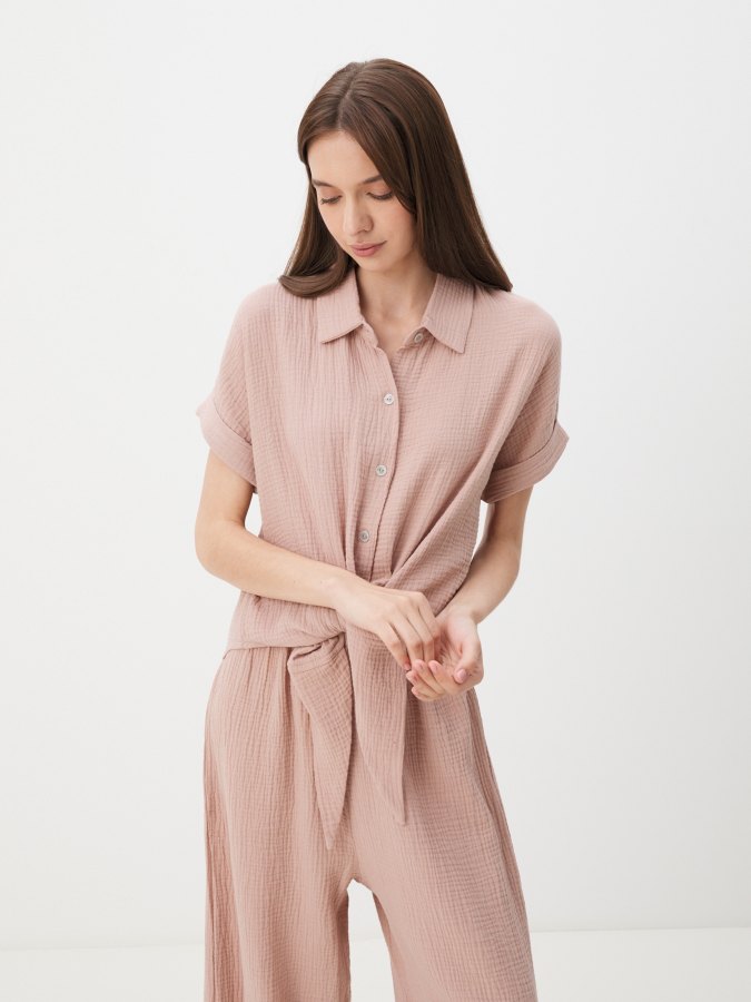 

Рубашка женская Maison David BLN921 розовая L, Розовый, BLN921