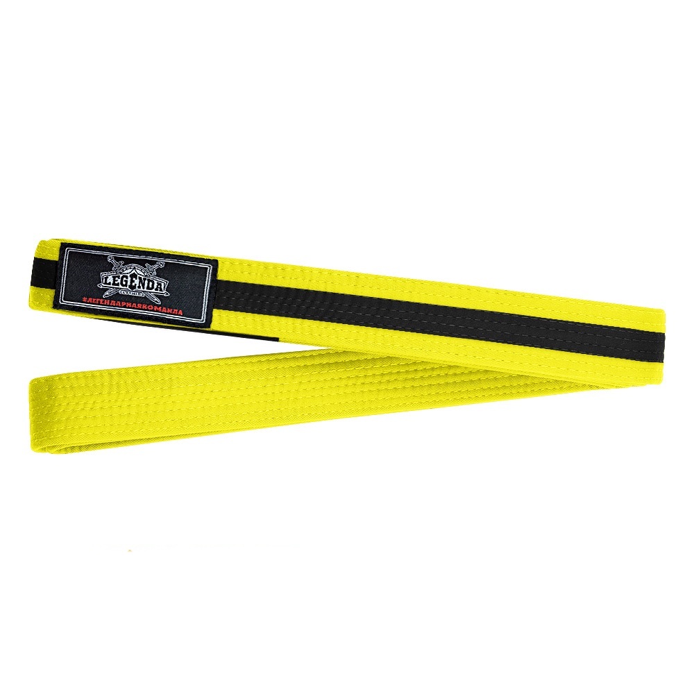 

Пояс детский для кимоно BJJ Legenda Yellow/Black М3