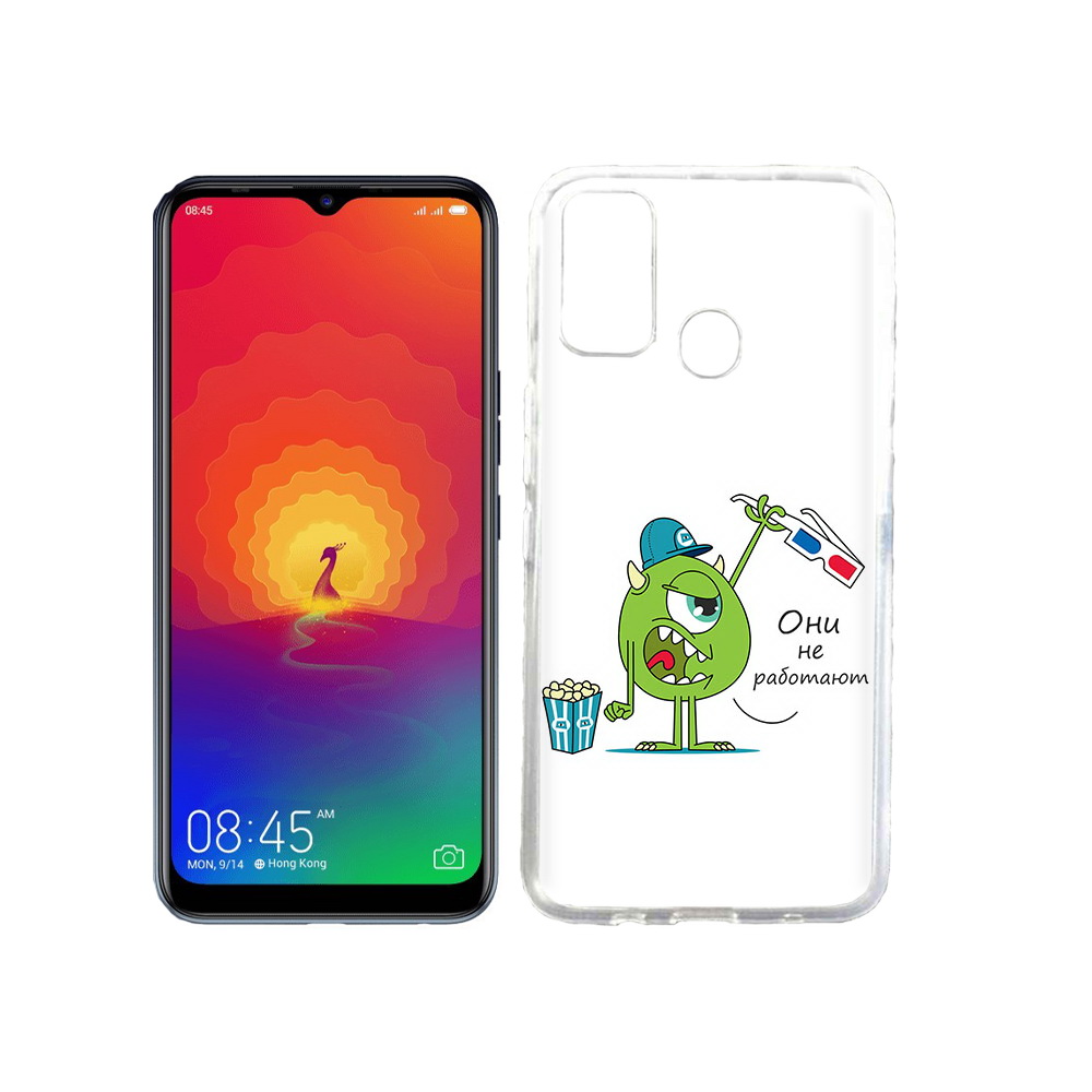 

Чехол MyPads Tocco для Tecno Spark 4 Очки не работают, Прозрачный, Tocco