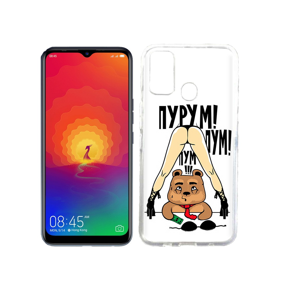 

Чехол MyPads Tocco для Tecno Spark 4 Пурум пум пум, Прозрачный, Tocco