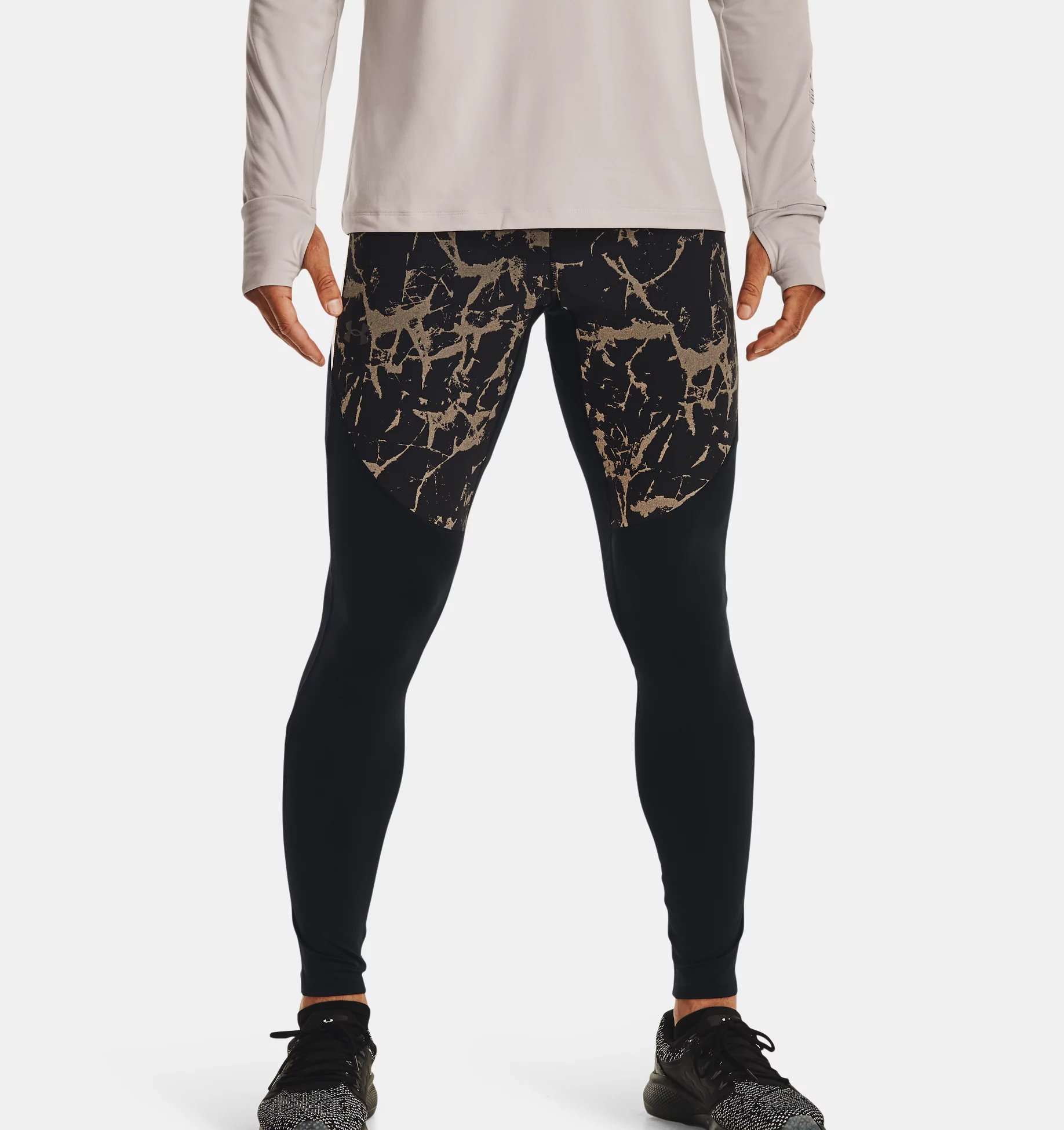 Тайтсы мужские Under Armour UA Outrun The Cold Tight, черные S UNDER ARMOUR черный