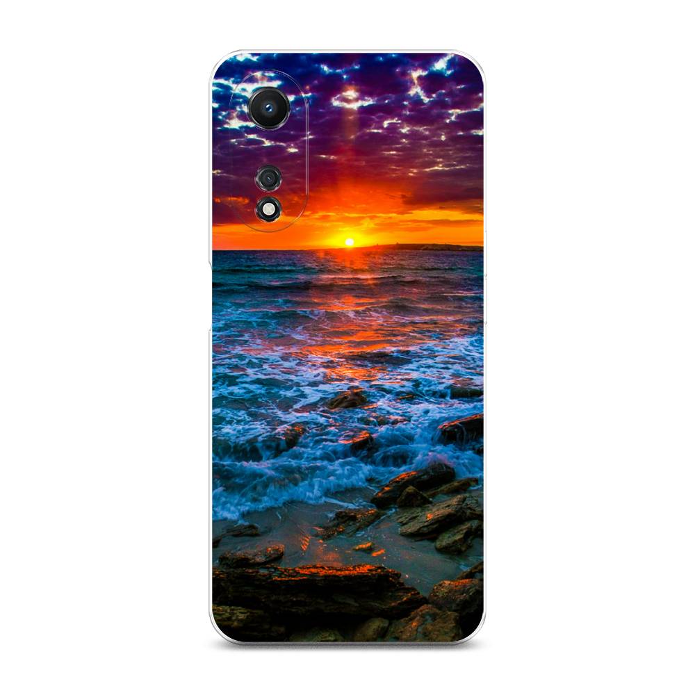 

Чехол для Oppo A58 5G "Закат 1", Оранжевый;синий, 2512450-2
