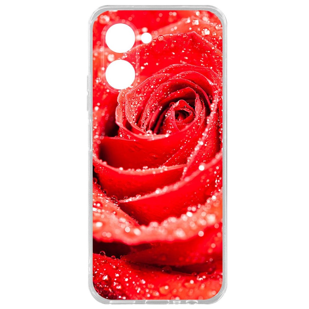 

Чехол-накладка Krutoff Clear Case Роза для Realme C33 2023, Прозрачный
