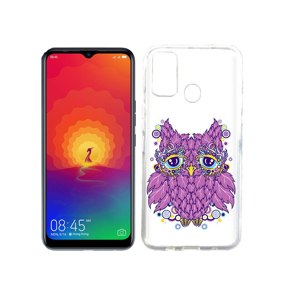 

Чехол MyPads Tocco для Tecno Spark 4 Розовая сова, Прозрачный, Tocco