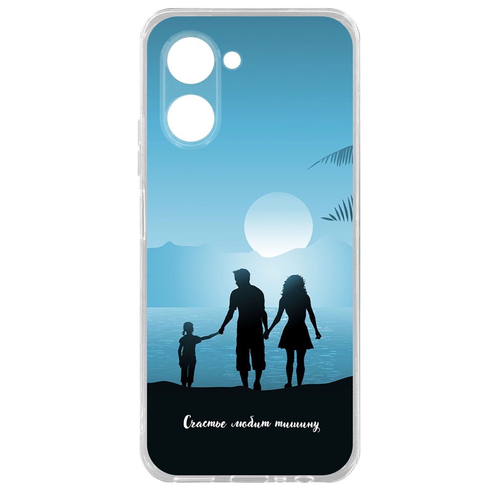 

Чехол-накладка Krutoff Clear Case Счастье любит тишину для Realme C33 2023
