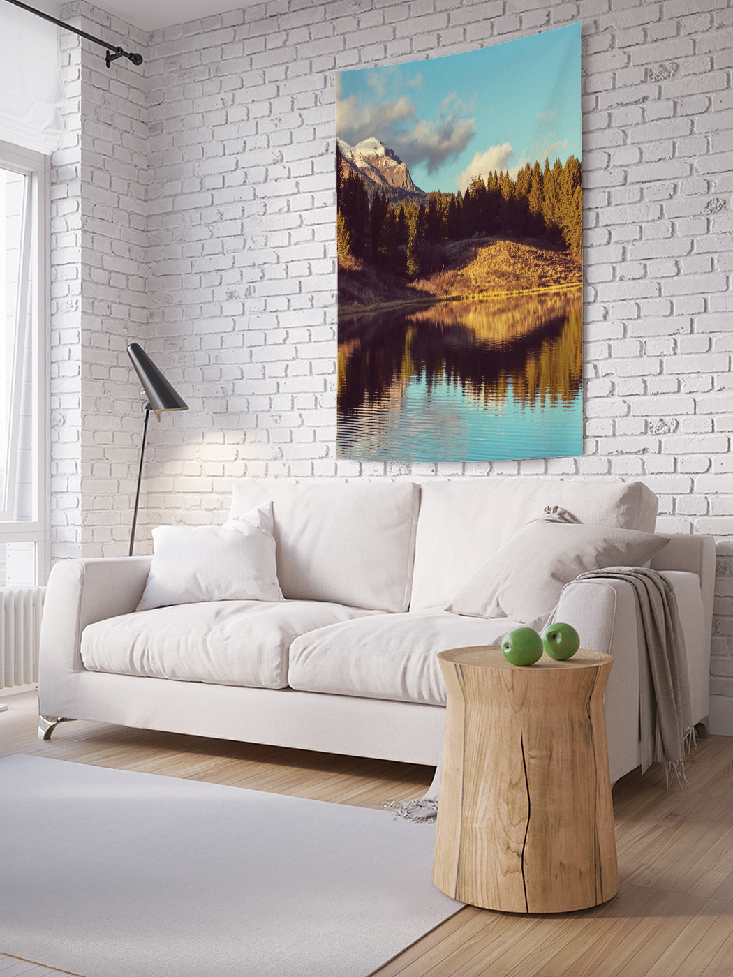 

Вертикальное фотопанно на стену JoyArty Снежные вершины у озера 100x150 см, Снежные вершины у озера