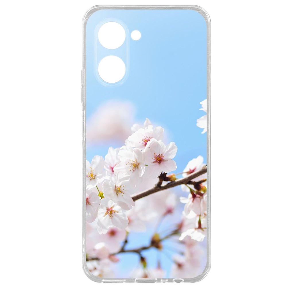 

Чехол-накладка Krutoff Clear Case Цветение для Realme C33 2023, Прозрачный