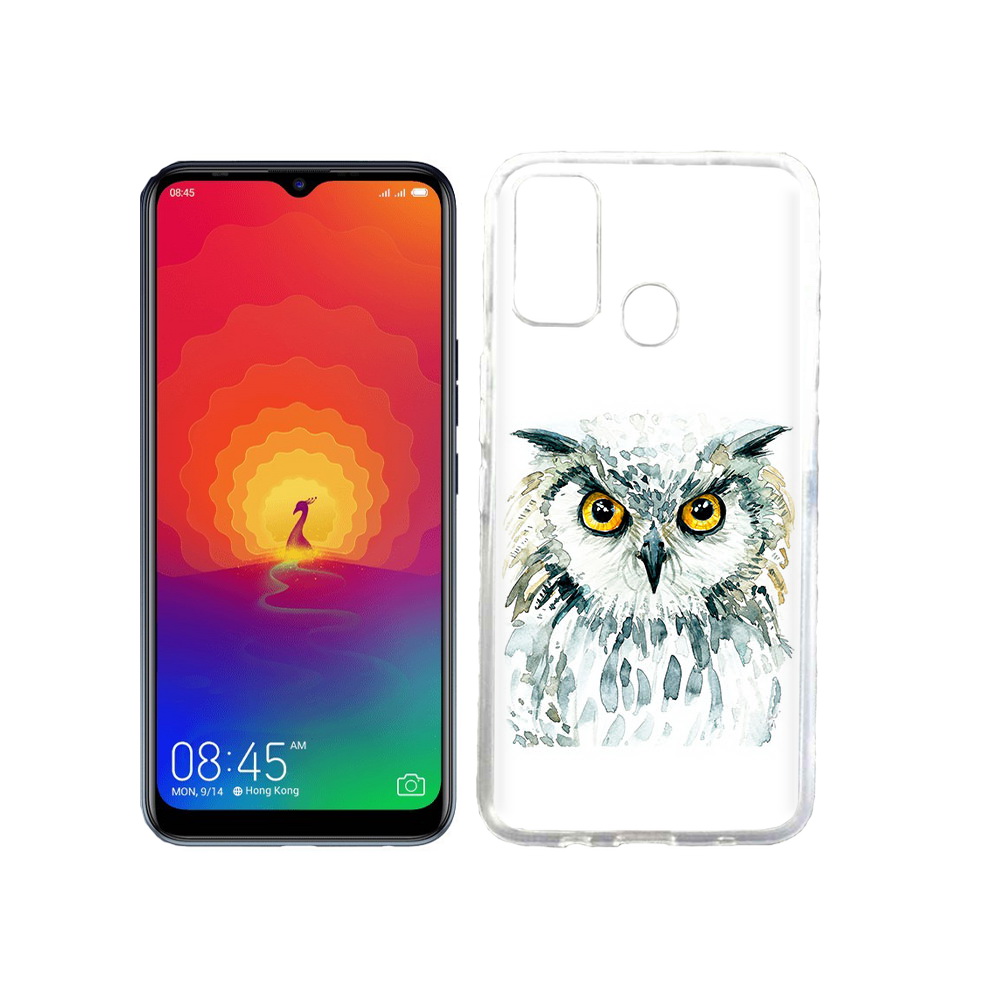 

Чехол MyPads Tocco для Tecno Spark 4 Серьезная сова, Прозрачный, Tocco