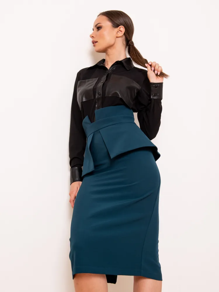 

Юбка женская Ashley Rose UB-202 бирюзовая 48 RU, UB-202