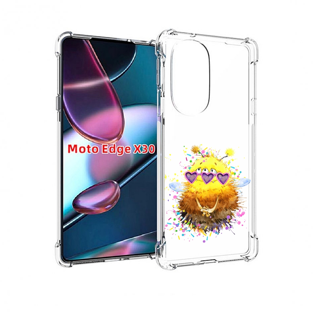 

Чехол MyPads Пушитый шмель для Motorola Moto Edge X30, Прозрачный, Tocco
