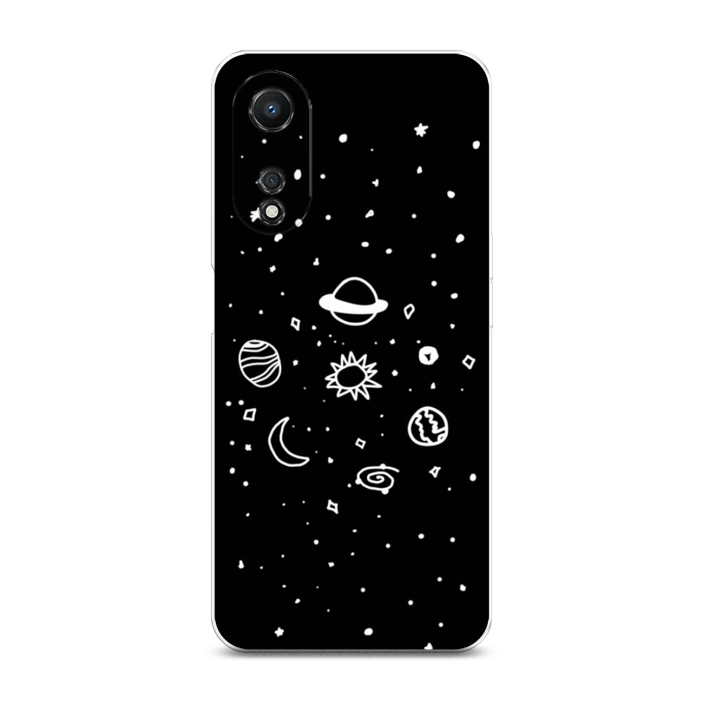 

Чехол для Oppo A58 5G "Дудл солнечной системы", Бежевый;серый, 2512450-2