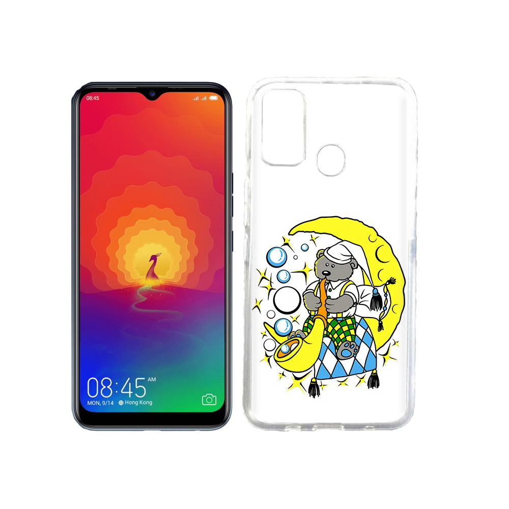 

Чехол MyPads Tocco для Tecno Spark 4 Сырная луна, Прозрачный, Tocco