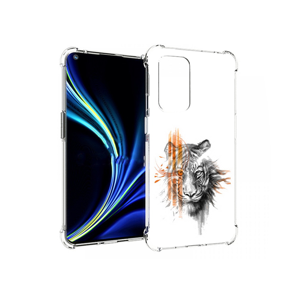 

Чехол MyPads Tocco для OnePlus 9 огненный тигр (PT159409.128.526), Прозрачный, Tocco