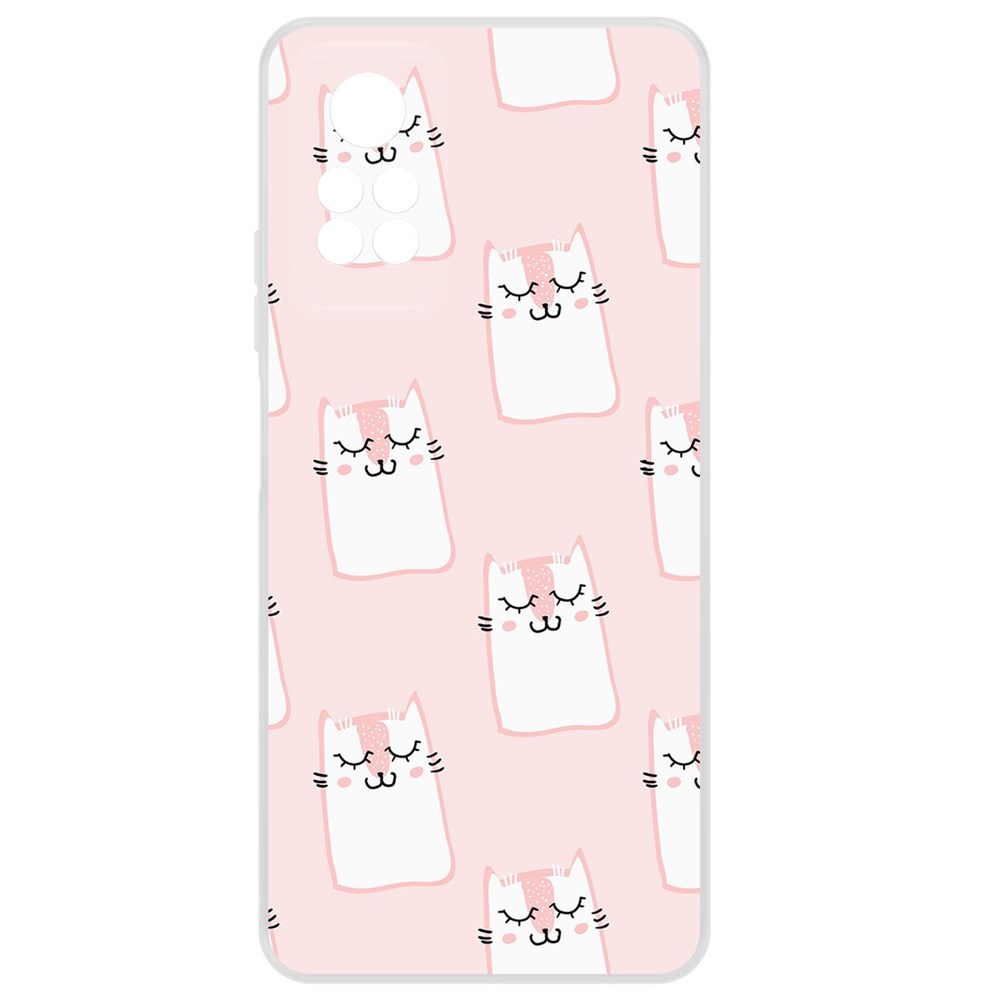 

Чехол-накладка Krutoff Clear Case Котики паттерн для Xiaomi Redmi Note 12 Pro 4G, Прозрачный