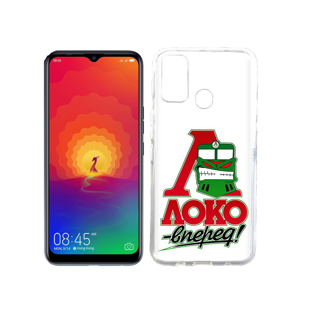

Чехол MyPads Tocco для Tecno Spark 4 ФК локо вперед, Прозрачный, Tocco