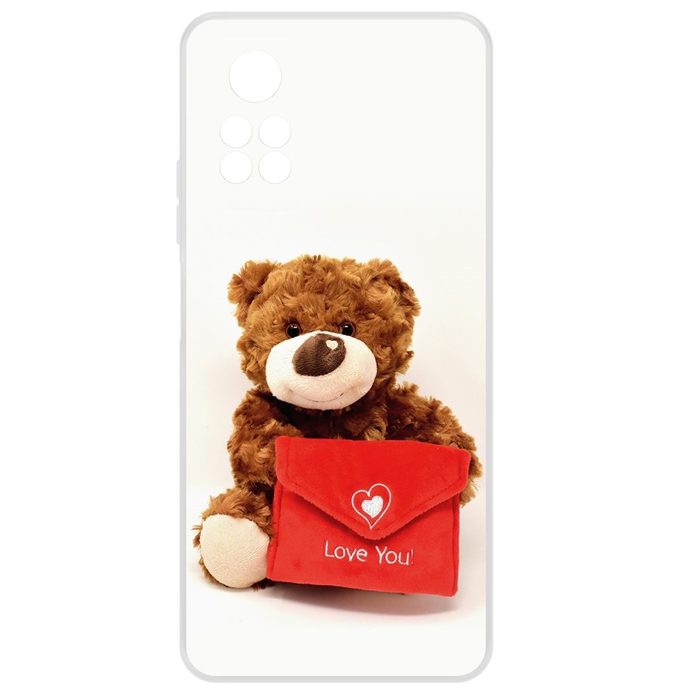 

Чехол-накладка Krutoff Clear Case Медвежонок тебя любит для Xiaomi Redmi Note 12 Pro 4G, Прозрачный