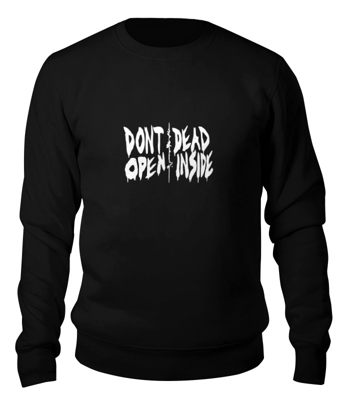 

Свитшот унисекс Printio Don't open dead inside черный XL, Don't open dead inside