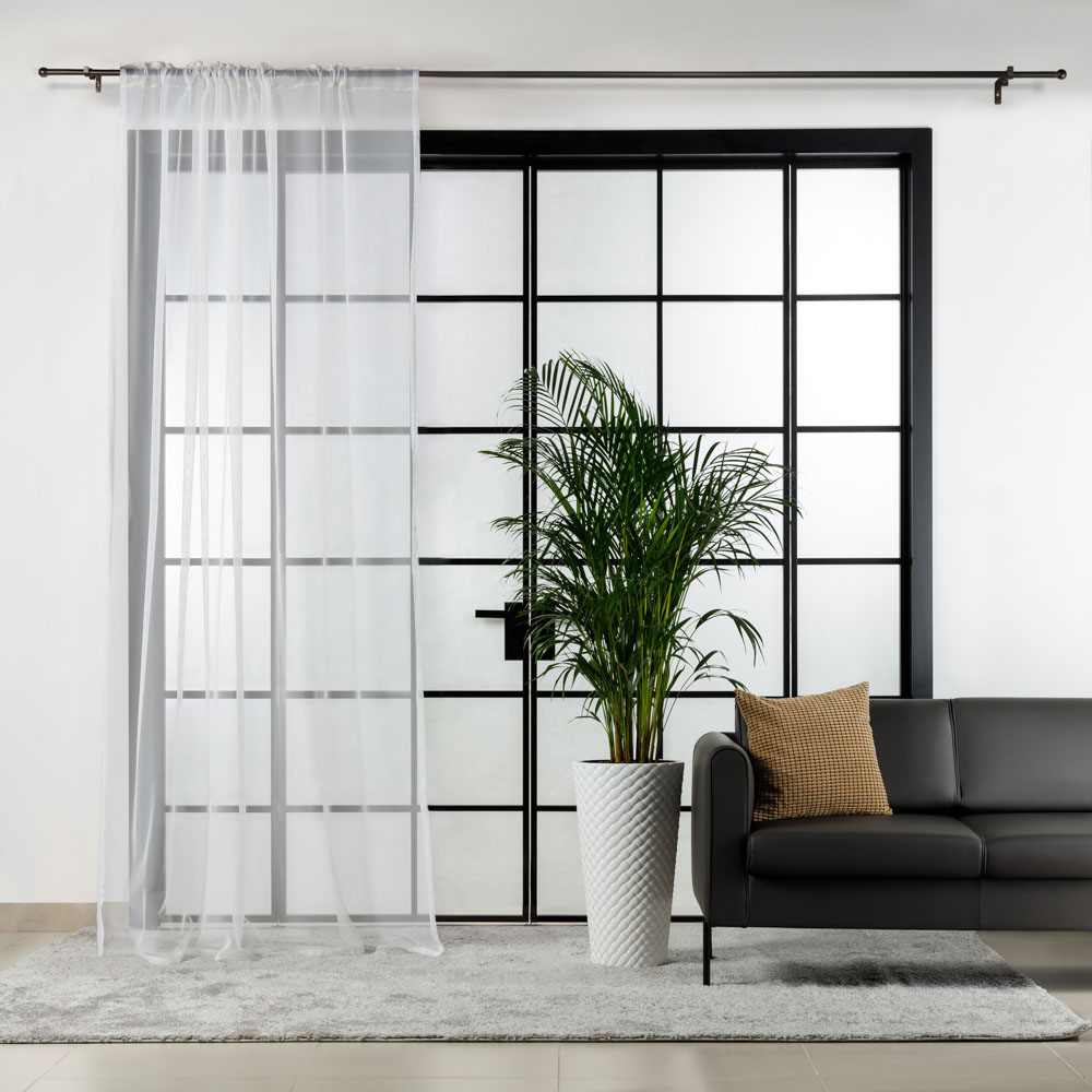 Тюль, на ленте, цвет белый, 200х280 см, 1 шт.