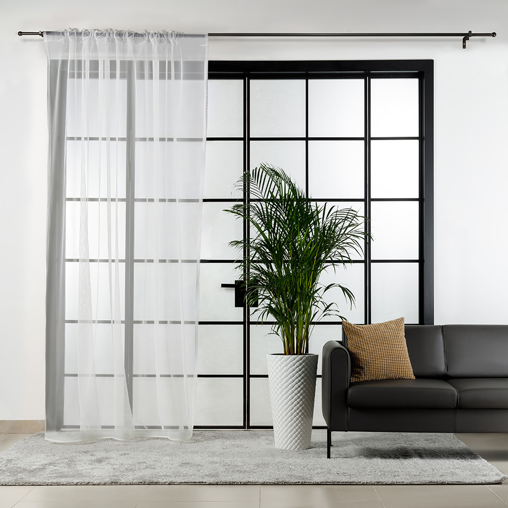 Тюль, на ленте, цвет экрю, 200х280 см, 1 шт.