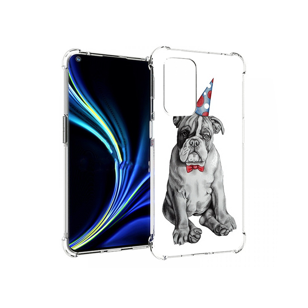 

Чехол MyPads Tocco для OnePlus 9 праздничный щенок (PT159409.128.554), Прозрачный, Tocco