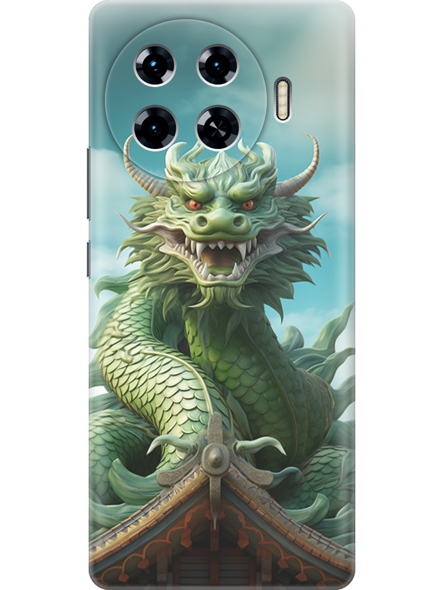 

Силиконовый чехол на Tecno Spark 20 Pro+ с принтом "Зеленый дракон", Прозрачный;голубой;зеленый, 783985012
