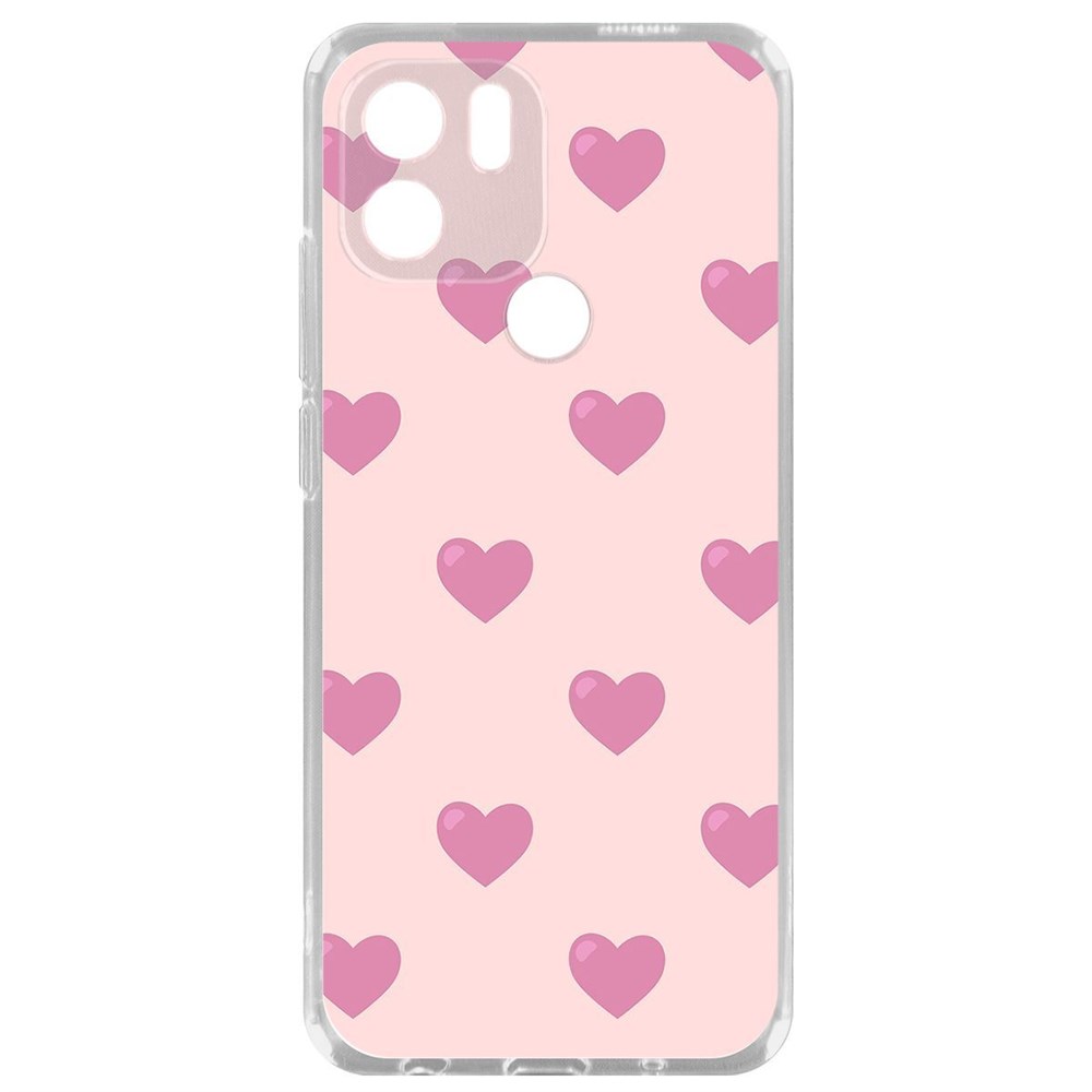 

Чехол-накладка Krutoff Clear Case Пурпурные сердца для Xiaomi Redmi A2+, Прозрачный
