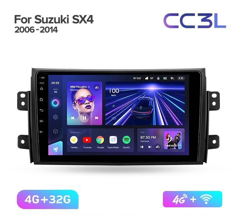 

Магнитола TEYES SUZUKI SX4 2006-2014 г. CC3L 4/32ГБ