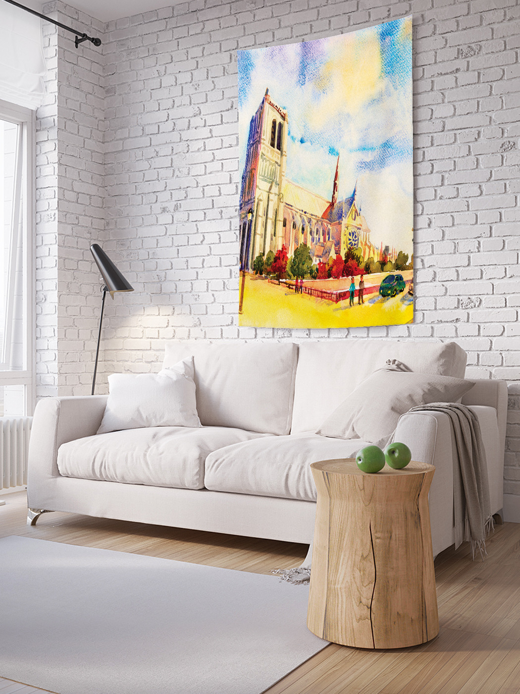 

Вертикальное фотопанно на стену JoyArty Собор акварель 100x150 см, Собор акварель