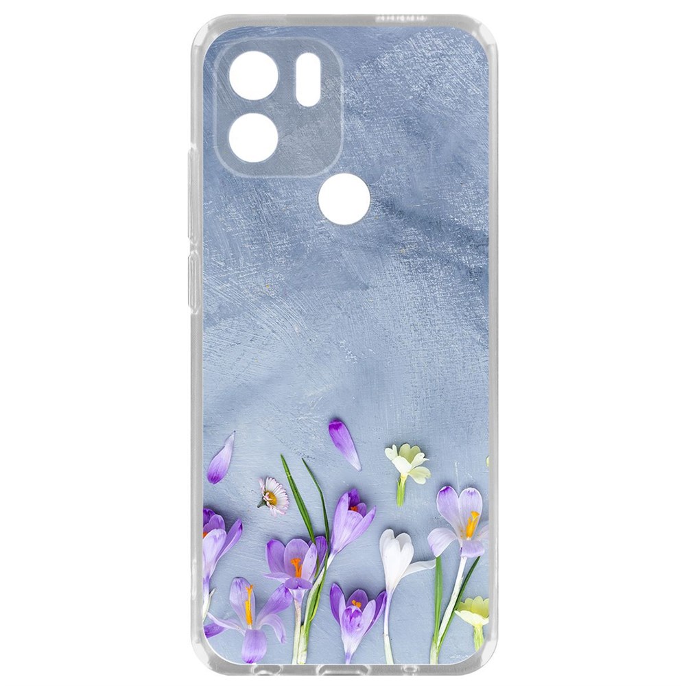 

Чехол-накладка Krutoff Clear Case Цветочное настроение для Xiaomi Redmi A2+, Прозрачный