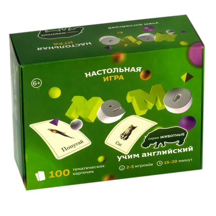 

Настольная игра: Мемо. Учим английский. Животные Россия mem-6d