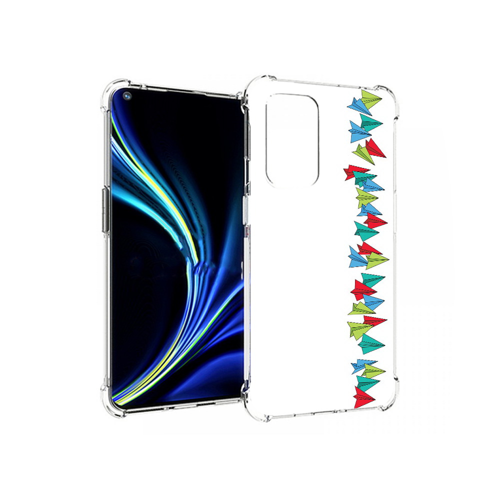 

Чехол MyPads Tocco для OnePlus 9 самолетики из листочков (PT159409.128.593), Прозрачный, Tocco