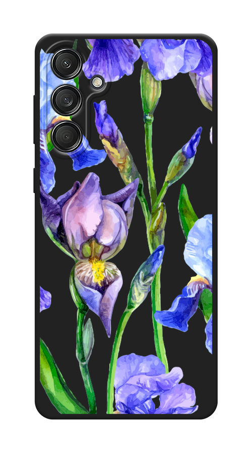 

Чехол Awog 2109652-1 для Samsung Galaxy M55 "Синие ирисы", Фиолетовый;голубой;зеленый, 2109652-1