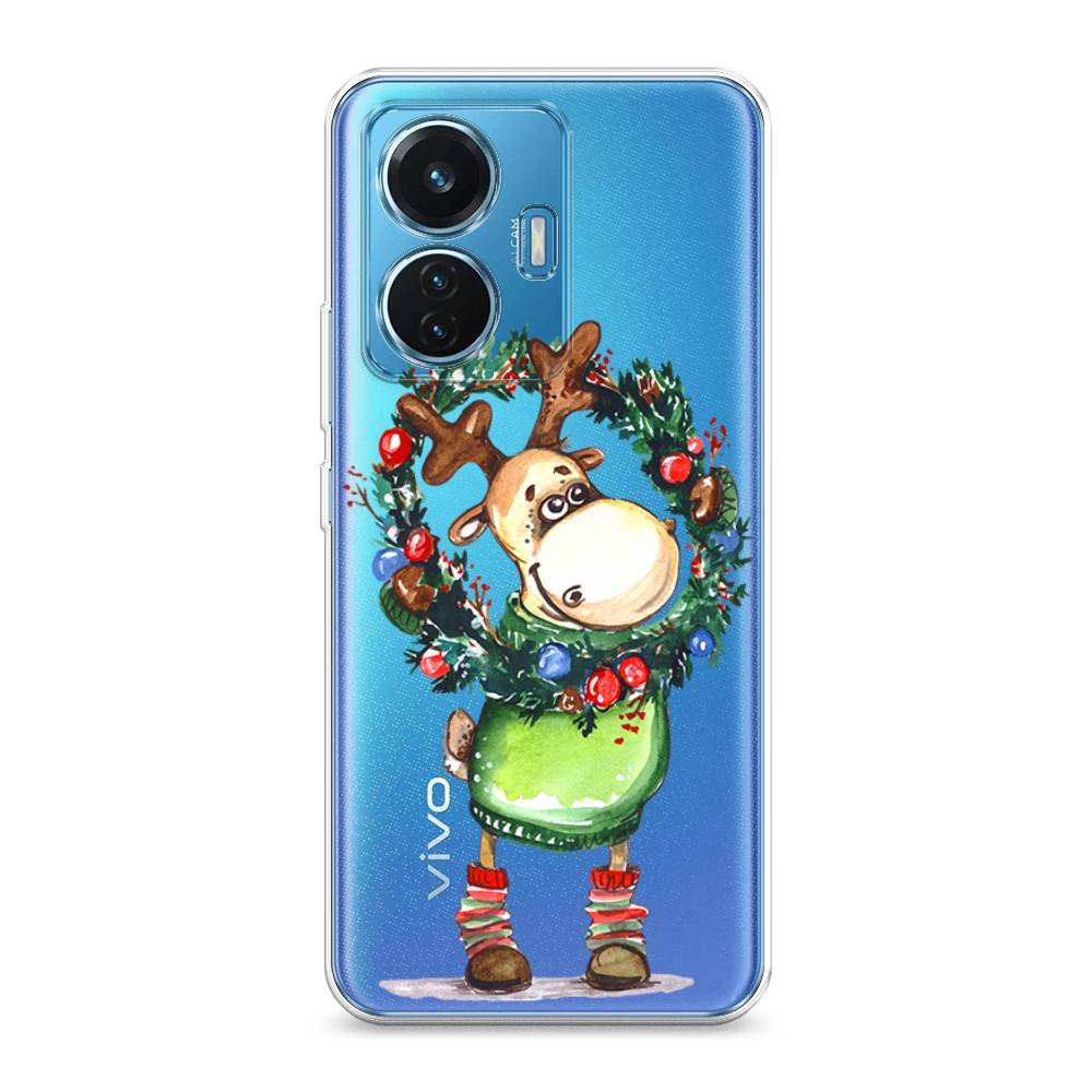 

Чехол для Vivo T1 "Олень с новогодним венком", 267150-4