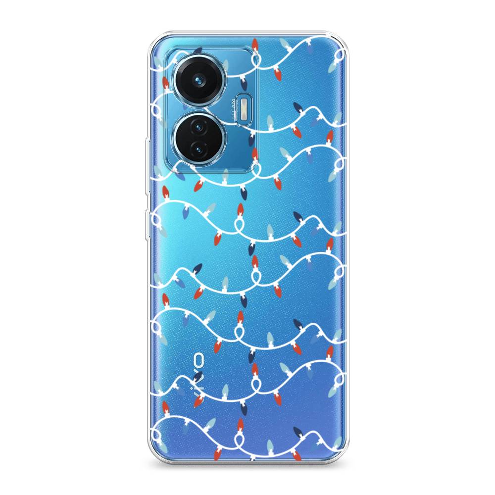 

Чехол для Vivo T1 "Разноцветная гирлянда", Белый;красный;синий, 267150-5