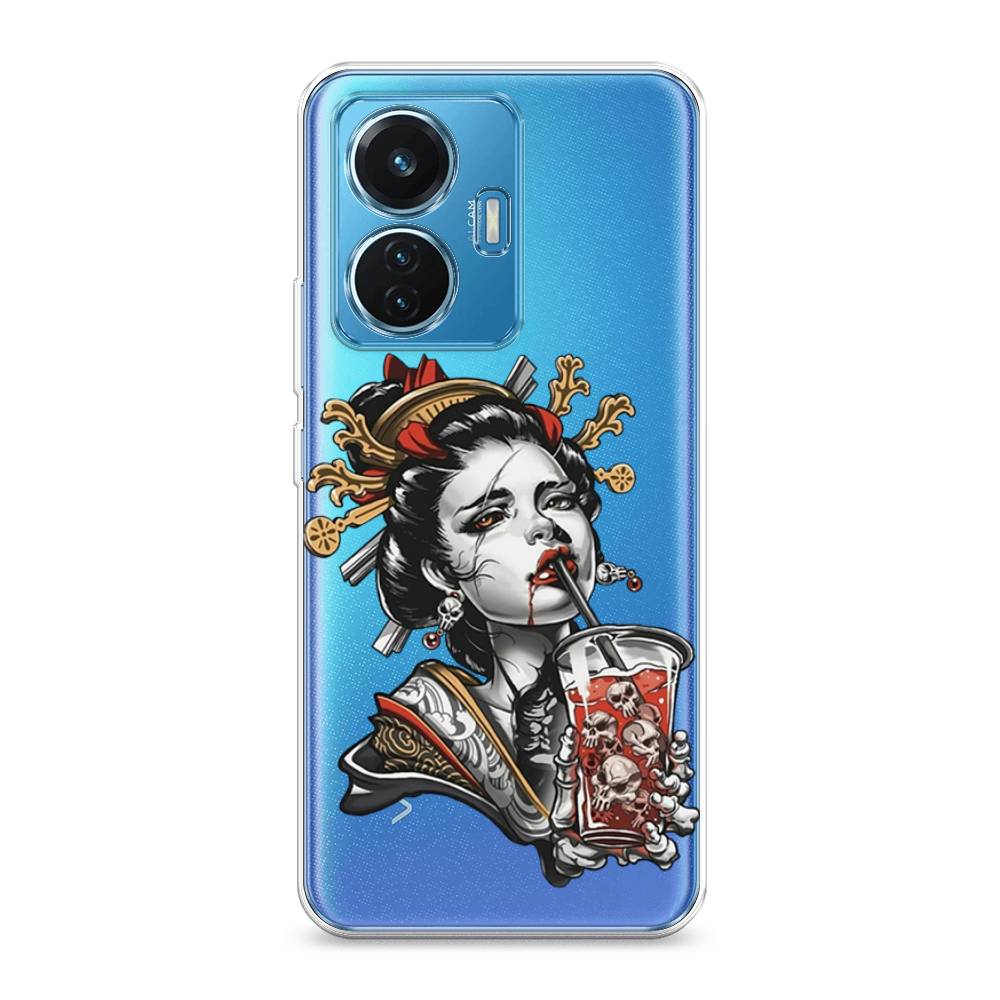 

Чехол для Vivo T1 "Опасная гейша", Красный;черный;серый, 267150-4
