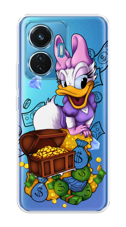 

Чехол на Vivo T1 "Rich Daisy Duck", Коричневый;белый;фиолетовый, 267150-6