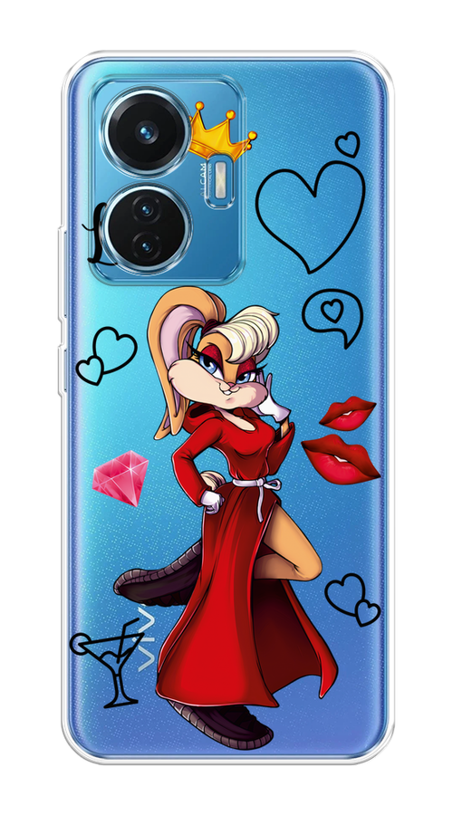 

Чехол на Vivo T1 "Rich Lola Bunny", Красный;бежевый;оранжевый, 267150-6
