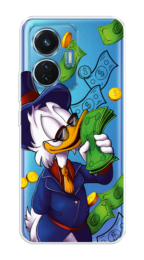 

Чехол на Vivo T1 "Scrooge McDuck with Money", Синий;зеленый;белый, 267150-6