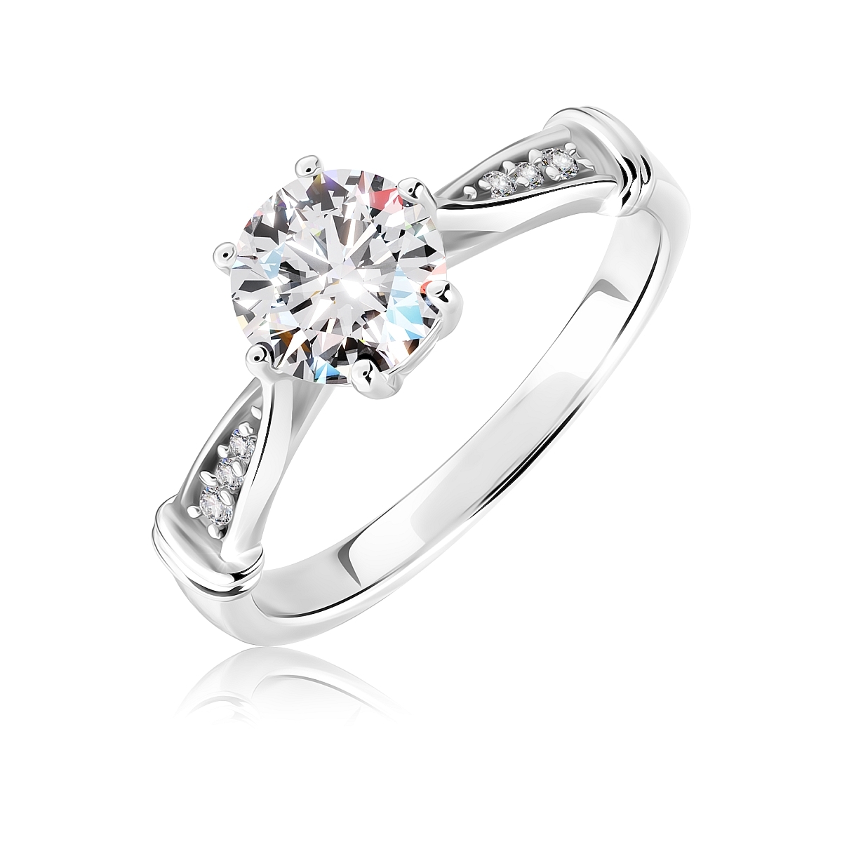 

Кольцо из серебра р.  VALTERA 083156, фианит, 083156