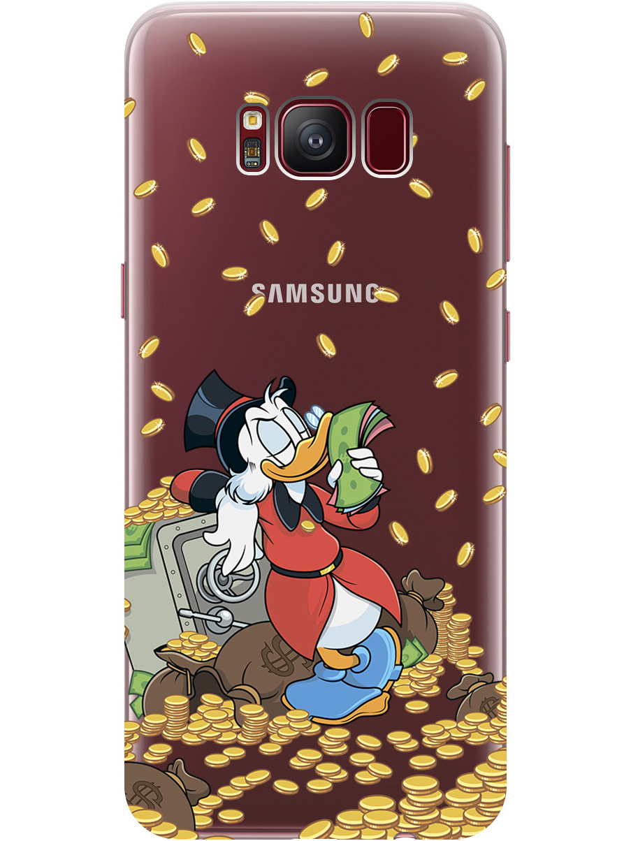 

Силиконовый чехол на Samsung Galaxy S8 с принтом "Скрудж и сейф" прозрачный, Белый;красный;прозрачный, 713984571