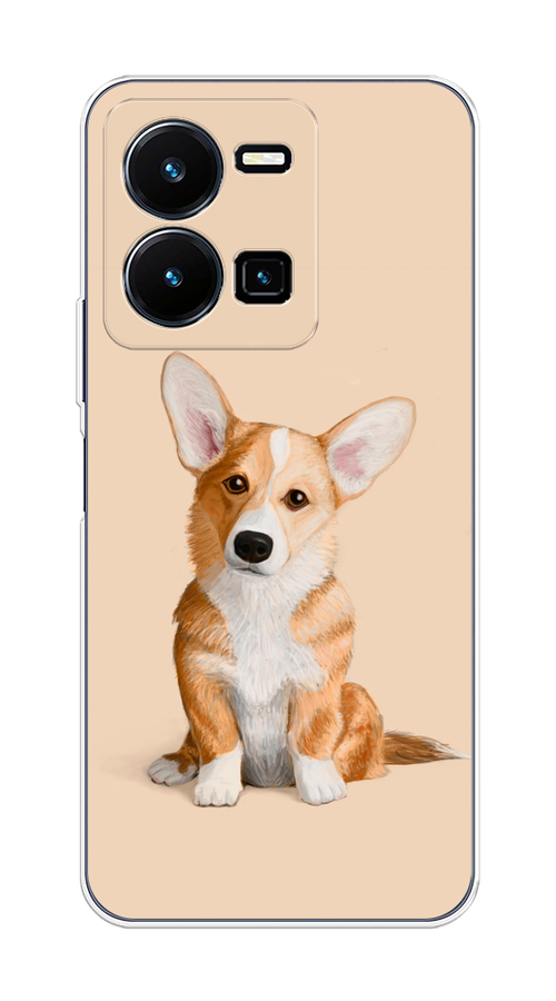 

Чехол на Vivo Y35 "Грустный Корги", Коричневый;бежевый, 267250-1