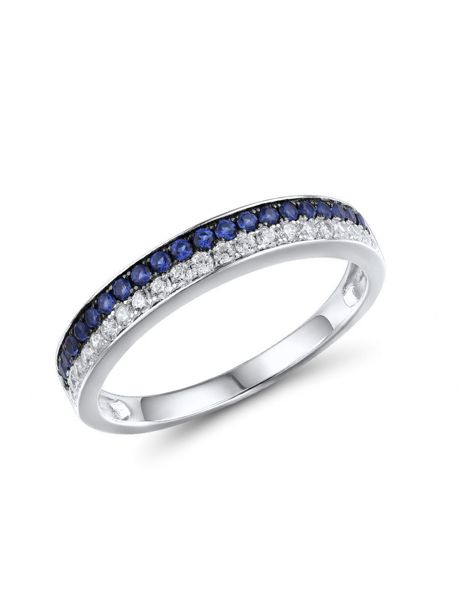 

Кольцо из серебра р. , VALTERA 087621, сапфир искусственный\фианит, 087621