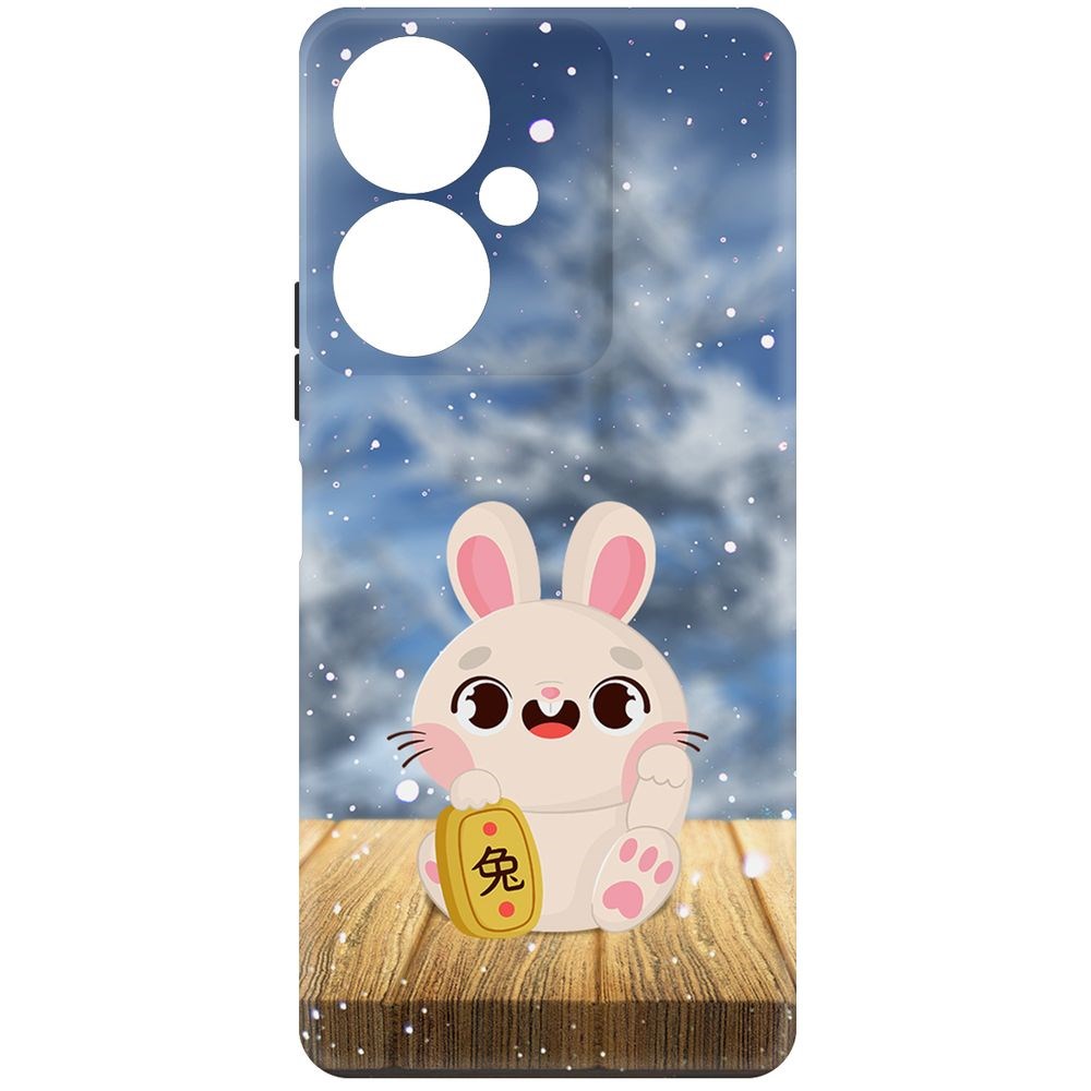 

Чехол-накладка Krutoff Soft Case Год кролика для Vivo Y27 4G черный