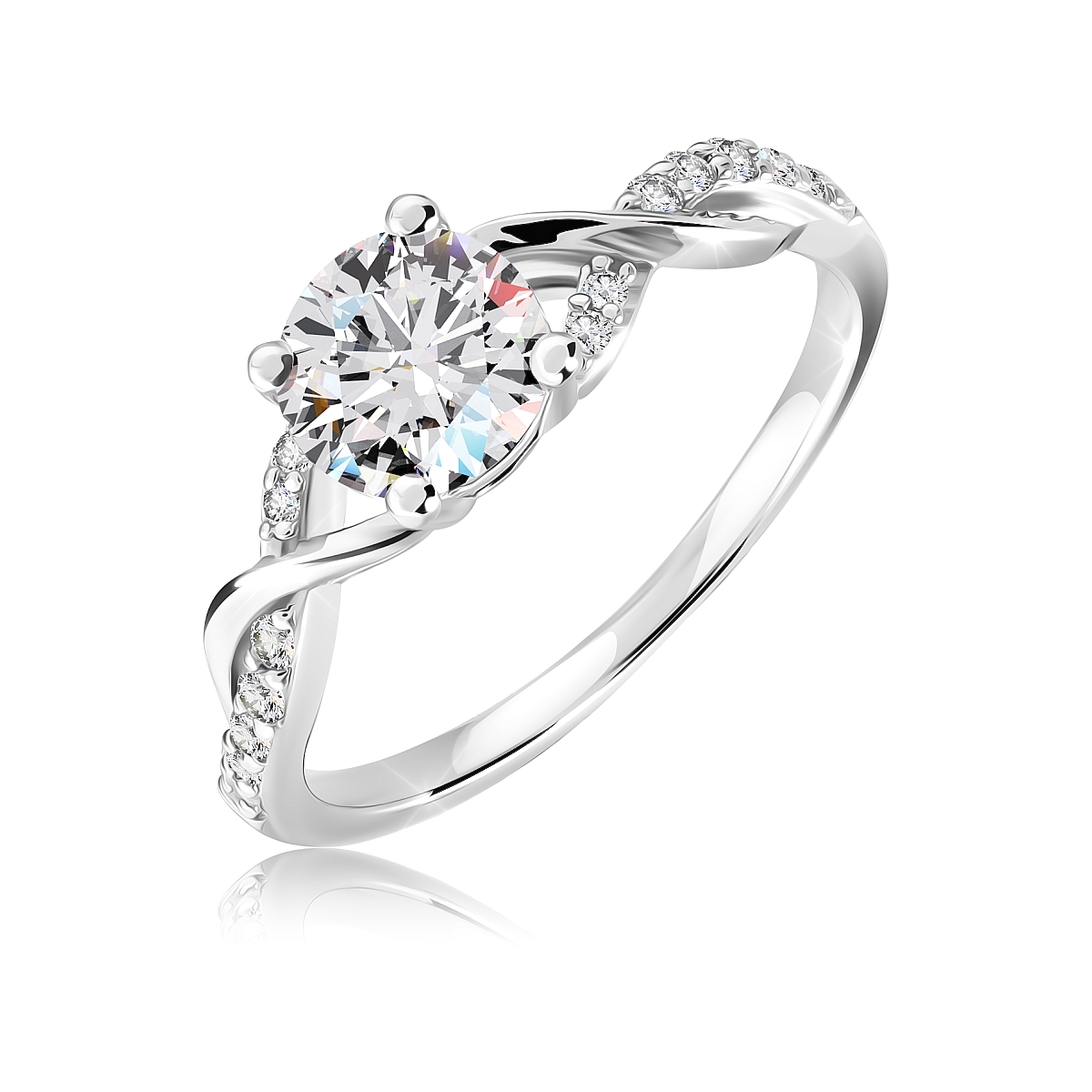 

Кольцо из серебра р.  VALTERA 091622, фианит, 091622