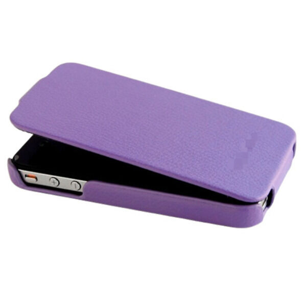 

Вертикальный кожаный чехол флип для iPhone 5/5s/SE из натуральной кожи фиолетовый, откидной чехол флип для iPhone 5 / 5s / SE