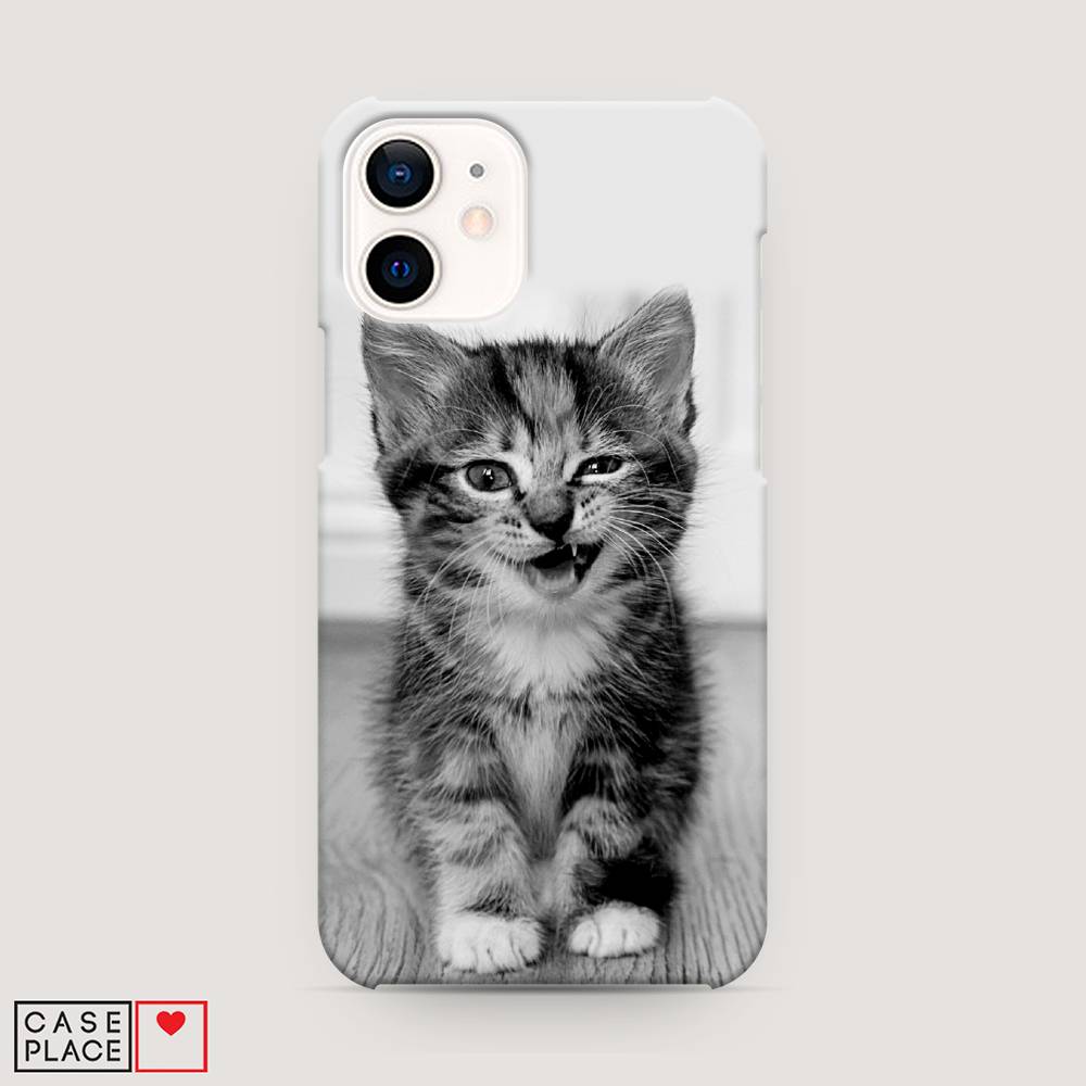 

Пластиковый чехол "Подмигивающий котенок" на Apple iPhone 12 mini, 12620-1