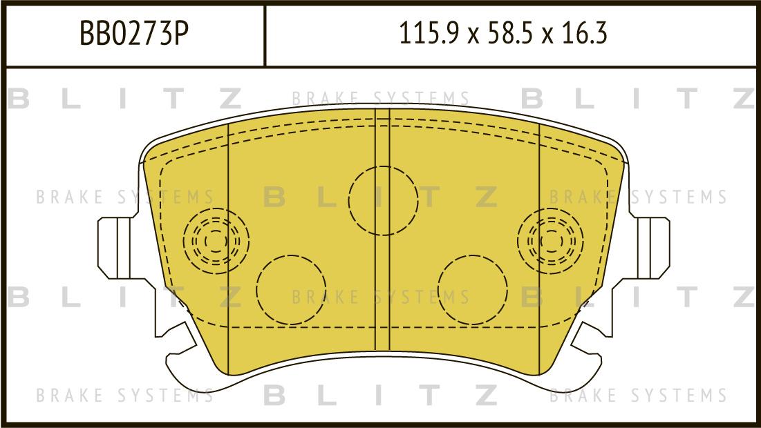 

Тормозные колодки BLITZ задние дисковые bb0273p