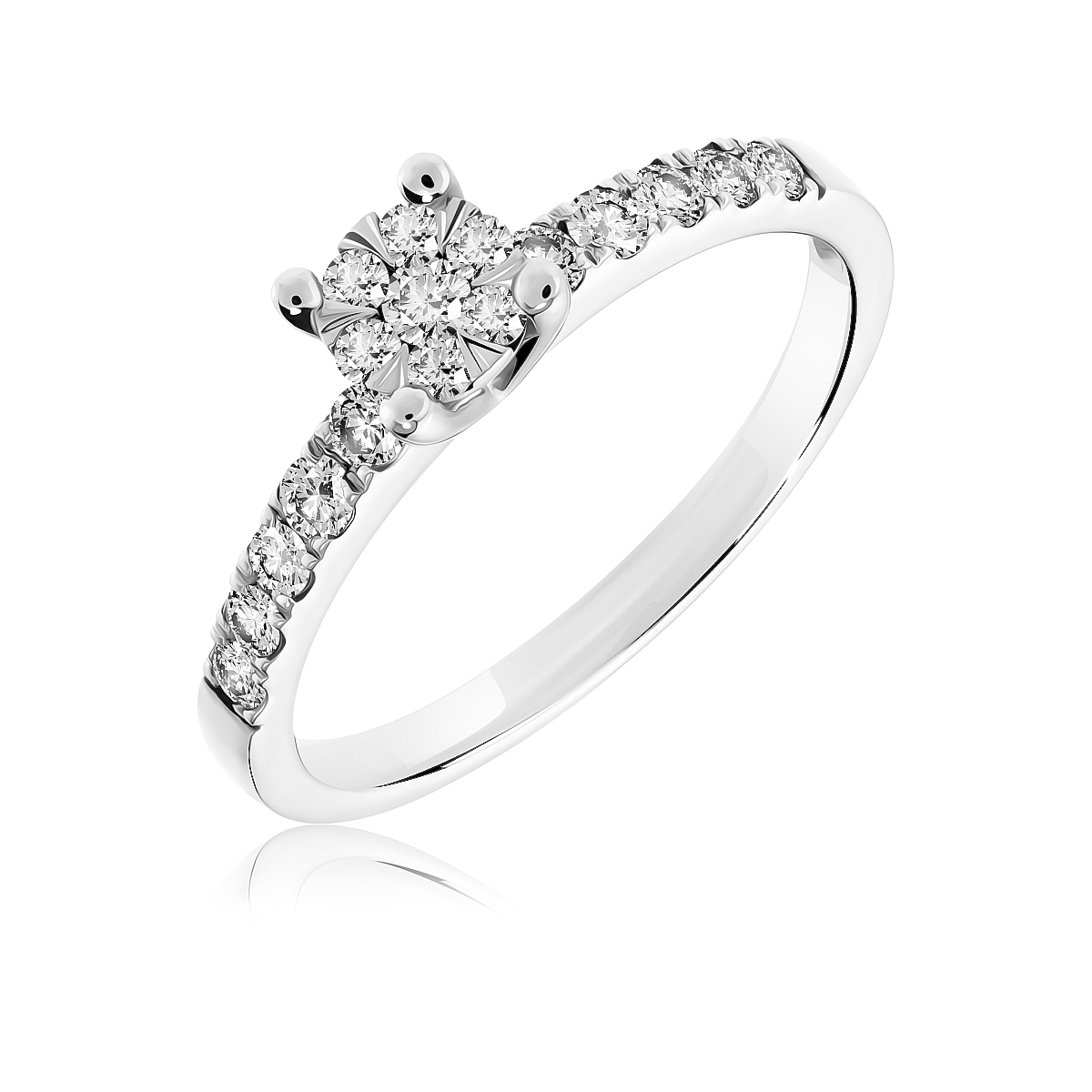 

Кольцо из белого золота р.  VALTERA 106234, бриллиант, 106234